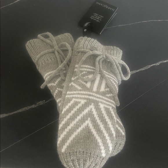 Gray Patterned Knit Socks - Picture 1 of 1